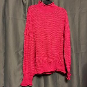 Hanna Nikole Women Turtleneck Barbie Pink 18W Sweater
